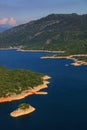 Panoramic view of Slansko jezero near town of Niksic, Montenegro.